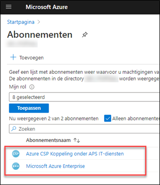 azure abonnementen